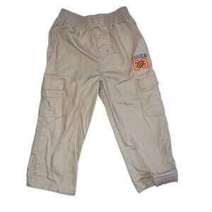 Vintage Disney Kids Tigger football pull on cargo pants  tan size 4T 90s